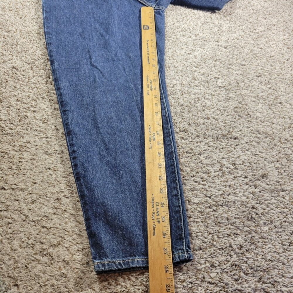 LEVIS Jeans Womens 31 High Waisted Tapered Dark Wash Blue 5-Pocket Mom Tags - Picture 6 of 9